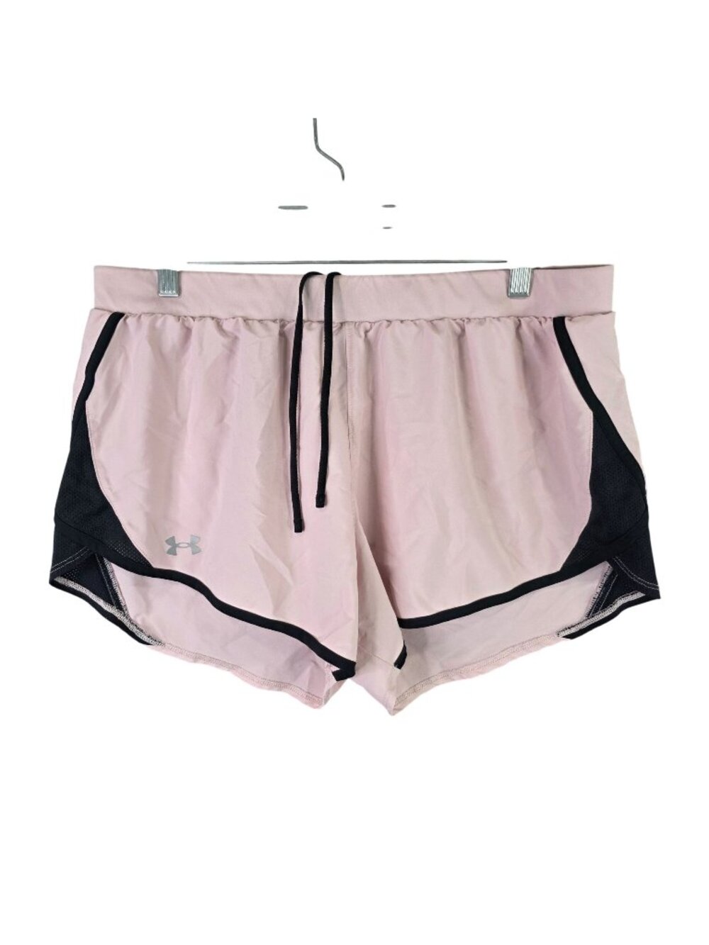 Womens Under Armour Pink & Black Athletic Shorts 4" Inseam Polyester Size M